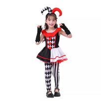 Girl's Versatile Clown Skirt Costume for Halloween & Masquerade M/120cm black