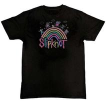 Slipknot Band Tour 2022 Cute Rainbow Graphic Print T-Shirt S gray