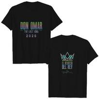 Don Omar The Last King World Tour 2026 Gifts for Fans Unisex Cotton T-Shirt Summer Men's Women's Streetwear Y2k Style Sportswear 4XL gray