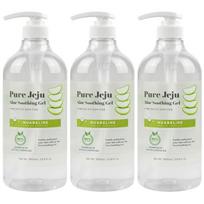 Pure Jeju Aloe Extract / Skin Moisturizing / Skin Soothing Nuavelin Pure Jeju Aloe Soothing Gel, 1L, 3 pcs white