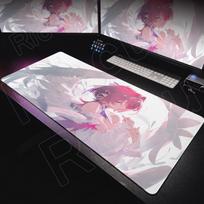 Remielle Dan ZZZ Gaming Mouse Pad HD Printing Edge Stitched Non-Slip Zenless Zone Zero Mousepad Large Size Office Anime Mousepad 40x90cm white