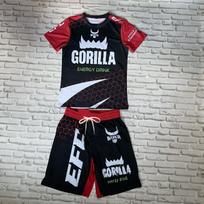 2026 Naujas Jiu Jitsu Sportinis Kostiumas Vyriškas/Vaikams Mėlynas Raudonas Raštas Marškinėliai ir Šortai Greitai Džiūstantis BJJ Treniruočių Kovos Kostiumas S white