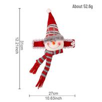 „Kalėdinis animacinių filmų lėlių užuolaidų papuošimas viešbučiams ir restoranams“ Christmas Elastic Curtain Buckle - Snowman gray