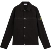 Stone Island Logo Polo Neck Long Sleeve Single Breasted Jacket Men Jacket Black 811511412-V0029 M black