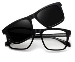 Baigti kvadratiniai poliarizuoti akiniai nuo saulės trumparegystei 2026 Retro Anti Glare Magnetiniai akinių rėmeliai Unisex trumparegystės akiniai 0 iki -6.0 0 black