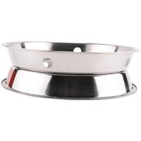 A20F-2PCS Stainless Steel Wok Ring Metallic Round Bottom Wok Rack 10.43X11.8Inch Universal Size Inch For Gas Stove Fry Pans sidabras