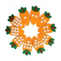 Felt Nonwoven Fabric Apple Tree Mushroom Carrot Early Childhood Education Puzzle Toys Digital Cognition Handmade DIY Toy TMZ orange