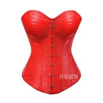Sexy Leather Style Corset Waist Trainer Body Shaper For Women 6XL juoda