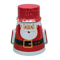 Kalėdinės sausainių skardinės su dangteliu dovanoms Šventinės skanėstų Xmases Metalinė sausainių skardinė Dėžutė Kalėdų Senelis Sniego seniai Xmases Kortelių skardinė Dėžutė gray