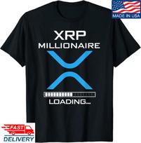 XRP Ripple Kriptovaliutos Milijonieriaus Marškinėliai, Juokingi Monetos XRP Monetos Marškinėliai M black