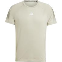 Adidas GymGym+ T Shirt Men's Pebble Silver Gray/Dark Olive Green IW5871 M žalia