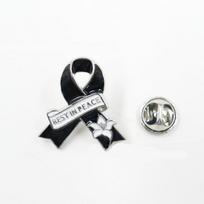 2 vnt. emalio metalo laidotuvių juostelės lelijos sagės segtukai memorialiniai atlapo ženkleliai papuošalų aksesuarai dovana 2PCS gray