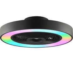 Brilliant - LED RGBW lubinis šviestuvas su ventiliatoriumi CATANIA LED/37W/230V juodas + su nuotolinio valdymo pulteliu