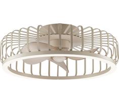 Brilliant - LED lubinis šviestuvas su ventiliatoriumi CAPO LED/36W/230V smėlinė + su nuotoliniu pultu