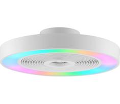 Brilliant - LED RGBW lubinis šviestuvas su ventiliatoriumi CATANIA LED/37W/230V balta + su nuotoliniu pulteliu