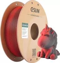 PLA MATTE DUAL 1,75 mm raudonas juodas 1 kg ESUN 3D FILAMENTAS (PLA-MTD175B-BR1P1)