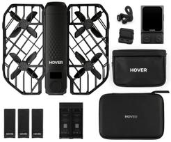 Mini dronas HOVERAir X1 Pro — 4 rotoriai, 12 MP kamera, 4K vaizdo įrašas, 1000 m nuotolis, 1920 mAh baterija, 32GB vidinė atmintis, Juoda
