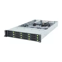 Gigabyte R263-ZG0-AAL2 (Rev. 3.x) 2U stovo serverio barebone, vienas AMD SP5, 12x 3.5/2.5 col. diskų lizdai, 2x 1200W PSU