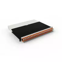 PATCHBOX 8RU STP CAT6A 8 prievadų ekranuotas skydelis (oranžinis) | ITwork.lt