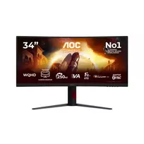 AOC Gaming CU34G4ZCA – 34 colių UWQHD 180Hz lenktas VA monitorius žaidimams su FreeSync Premium