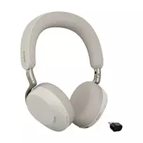 Jabra Evolve3 75 UC belaidžiai ausinių su triukšmo slopinimu ir Link 390c adapteriu (šilta pilka)