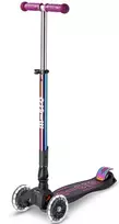 Mikro Maxi Deluxe Sulankstomas LED Neochrome 3-Ratis Vaikiškas Paspirtukas, Violetinis