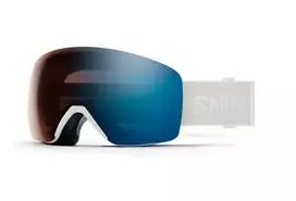 Smith Skyline slidinėjimo akiniai su ChromaPop fotochrominiu lęšiu, White Vapor rėmeliu ir Blue Sensor Mirror lęšiu