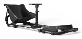 Oplite 104317 NitroKart V2 Racing Cockpit – Juodas plieninis sim racing rėmas su atlenkiama kėde