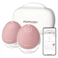 Momcozy M9 belaidis dvigubas elektrinis pientraukis su įkraunama baterija, 9 siurbimo lygiais, 180 ml talpomis ir dėklu