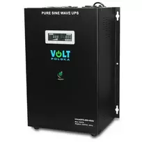VOLT POLSKA Sinus UPS 500 nepertraukiamo maitinimo šaltinis, 500VA/300W, gryna sinusinė banga, išorinė baterija 12V 40Ah