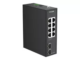D-Link DIS-100G-10 – 10 prievadų gigabitinės pramoninės paskirties nevaldomas komutatorius, 8x RJ45 + 2x SFP