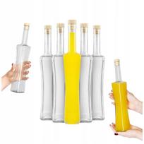 50 vnt. stiklinės "magnum Quadra" buteliai 500 ml su kamščiu