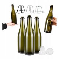 30x 750ml Stiklinės buteliai šampanui, sidrui, vynui (alyvuogių spalvos)