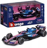 Žaislinis lenktyninis automobilis Bburago BWT Alpine A525 (2025) Nr.10 Gasly And Nr.43 Colapinto 18-38257, 1:43, mėlyna sp./rožinė sp.