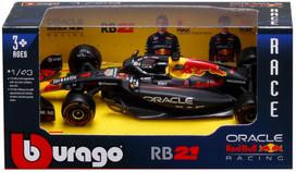 Žaislinis lenktyninis automobilis Bburago Red Bull Oracle Racing RB21 (2025 18-38233, 1:43, juoda sp./raudona sp./geltona sp.