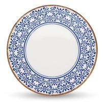 Baltos spalvos/mėlynos spalvos skirta serviravimui iš porceliano lėkštė ø 32 cm Azul – BonBistro