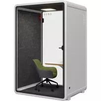 SOUNDBOX INC Soundbox Office Pod SR-M (F4) 1 asmens balta – akustinė telefono kabina su LED apšvietimu ir ventiliacija