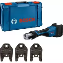 Bosch Professional GPT 18V-32 belaidis presavimo įrankis, Solo versija, Kit TH, 18V, mėlynas, be akumuliatoriaus ir įkroviklio, 3 standartiniai TH presavimo nasrai, L-BOXX dėkle