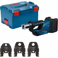 Bosch Professional GPT 18V-19 belaidis presavimo įrankis 18V Solo Kit SV (3 Compact SV nasrai, L-BOXX, be akumuliatoriaus/įkroviklio)