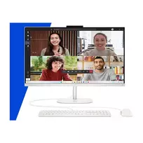 HP OmniStudio 27-cw0471ng 27 colių QHD IPS All-in-One kompiuteris - AMD Ryzen AI 7, 16GB RAM, 512GB SSD, Windows 11 Home, baltas
