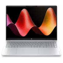 HP OmniBook 3 16-bu0150ng 16 colių WUXGA IPS nešiojamas kompiuteris, Intel Core 5 120U, 12GB RAM, 512GB SSD, FreeDOS, Natural Silver, vokiška klaviatūra