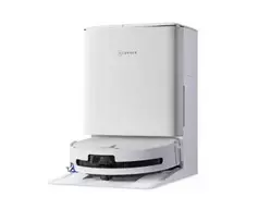 ECOVACS DEEBOT T90 Omni Robotinis dulkių siurblys su automatine iškrovimo ir plovimo stotele, 3000 Pa, baltas