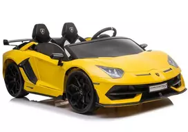 LEAN CARS Lamborghini Aventador SX2028 elektrinis automobilis vaikams, geltonas