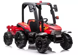 LEAN CARS Battery Tractor BLT-206 Raudonas, 12V 7Ah, 2x35W, Vaikiškas traktorius su nuotolinio valdymo pulteliu ir priekaba