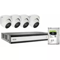 ABUS SECURITY-CENTER TVVR33843D 8 kanalų hibridinis vaizdo registratorius su 4 mini kupolinėmis kameromis