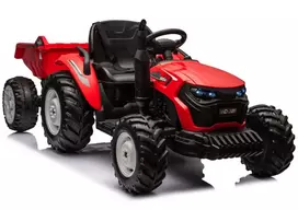 LEAN CARS 24V Baterinis traktorius HC-306 Raudonas su priekaba