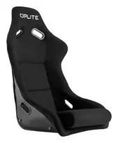 OPLITE 103862 Sim Racing sėdynė GT Bucket Seat su plieniniu rėmu – juoda su raudonomis siūlėmis