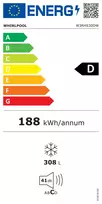 Whirlpool W3RHS30DW Šaldiklis Skrynia 308L, Energijos Klasė D, Baltas, Laisvai Pastatomas su LED Ekranu