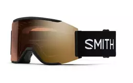 Smith Squad Mag slidinėjimo kaukės – juodos su ChromaPop Pro Gold Mirror ir Storm Rose Flash lęšiais