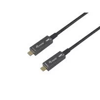 EQUIP USB-C į USB-C aktyvus optinis kabelis 7,5 m, 8K 60Hz, PD 60W, 10Gbps, juodas